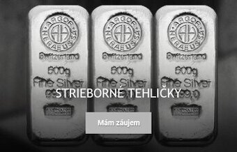 Kúpim stieborne tehličky a investične mince 1oz