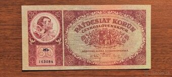 Bankovky 1.ČSR 50 Kč 1929  neperforovaná 1++