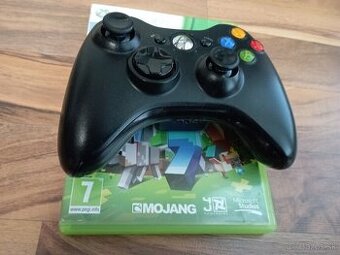 Originálny bezdrôtový ovládač + hra Minecraft na XBOX 360
