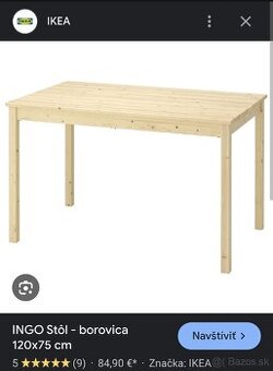 Drevený stôl Ikea ingo