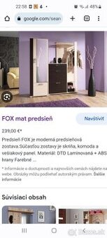 Predsieňová zostava-úplne nová,zabalená