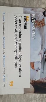 Darčekový poukaz PIVNE KUPELE