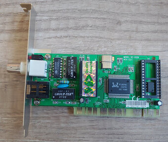 Sietova karta 10Mbps do PCI slotu s RJ45 a koax konektorom