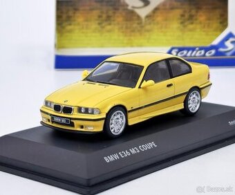 BMW M3 E36 Coupé žltá – Solido 1/43 (1999)