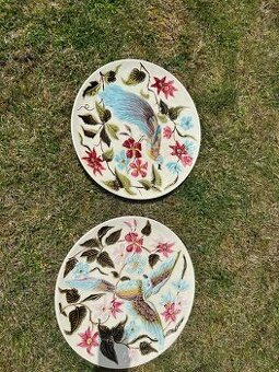 Veľké starožitné taniere na zavesenie