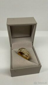 Zlaty prsten s diamantom (briliant) 1ct