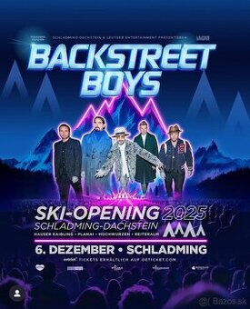 2x lístky na koncert Backstreet Boys – Schladming, Ski-Openi