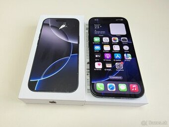 APPLE IPHONE 16 PRO 128GB TITANIUM BLACK TOP STAV