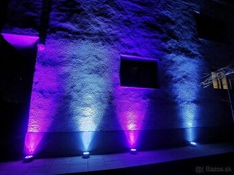 4ks Batériové akku led pary RGBW,diaľkové ov. +Taška