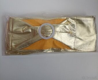 zlaté mašle s brošňou