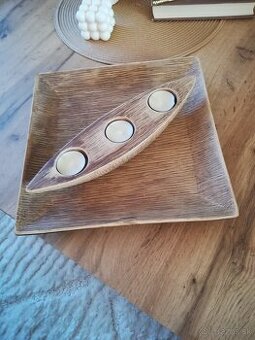 Keramicky podpnos a svietknik