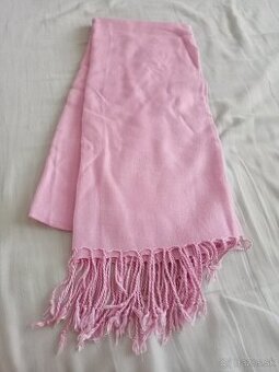 Šál dámsky bledoružový