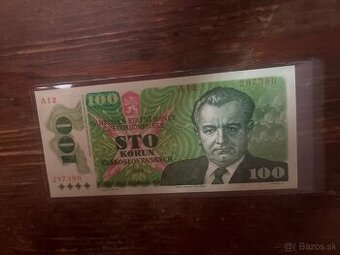 Bankovka 100Kčs 1989 - Gottwald UNC
