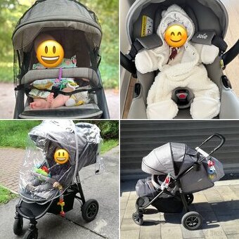 Joie športový kočík, hlboká vanička, vajíčko, isofix báza