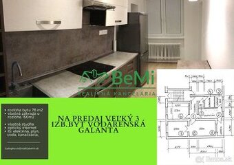 3 izb. byt Vodárenska Galanta / rozlohe 78 m2 030-113 - EVBA