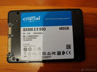 Predám 2,5" SSD disky CRUCIAL 480GB SATA - 1