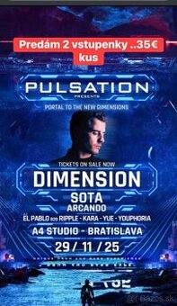Dimensions a4 29. 11 Bratislava lístok vstupenka
