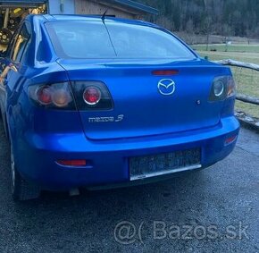Mazda3 typ bk sedan rok 2006 modrá farba