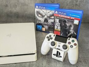 Playstation 4 Slim biele 500GB 1 ovládač, Last of Us +1 hra