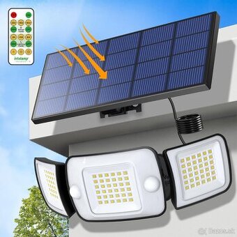 Vonkajšie solárne svietidlo INTELAMP 1200LM, 6000mAh