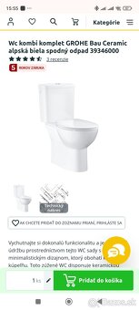 Wc záchod Grohe rimles komplet s wc doskou nove