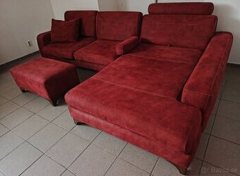 Rozkladacia rohová sedacia súprava s tabletom - ako NOVÁ