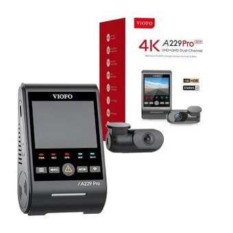 Kamera VIOFO A229 PRO 2CH 4K WiFi, GPS videorekordér