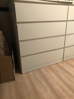 Komoda Malm IKEA so 4 zasuvkami, biela