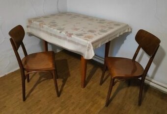 Retro set rozťahovací stôl + stoličky + darček