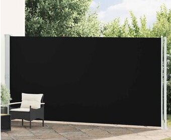 Bočná čierna výsuvná markíza 200x600cm