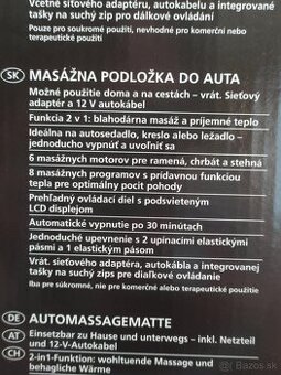 Masážna podložka do auta aj mimo