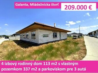 4 izbový rodinný dom 113 m2 s vlastným pozemkom 337 m2