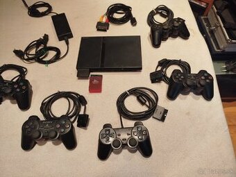 Playstation 2 slim+5 ovladocou+27 hier