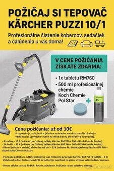 Požičiam/prenajmem Kärcher Puzzi 10/1 extraktor