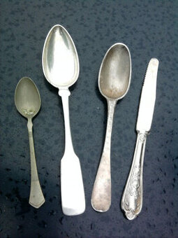 Veľmi starý strieborný Príbor - 1