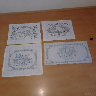 Retro vyšívané nástenky-chalupárske dekorácie výber z 12 kus