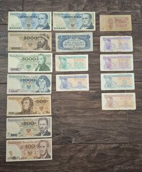 Staré bankovky 16ks