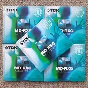 TDK - MD-RXG 80 min / Minidisc / Balík 5ks / nové