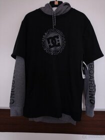 NEW: DC Dryden Technical Hoodie, Large, Black-Grey