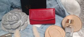 Dámska červená KOŽENÁ peňaženka - 1