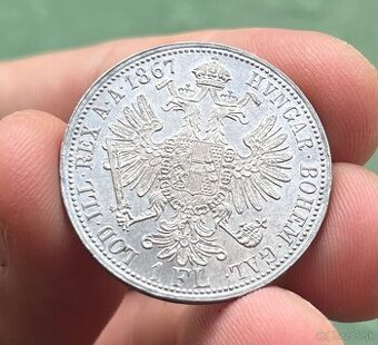 Vzacny a krasny florin zlatnik 1867 A