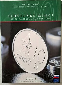Slovenské mince 10 ,20 halierov a ich história 2004.