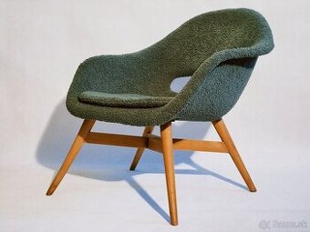 Zelené retro kreslo Miroslav Navrátil