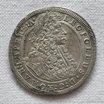 Strieborný toliar Leopold I., 1704, Praha - vzácny