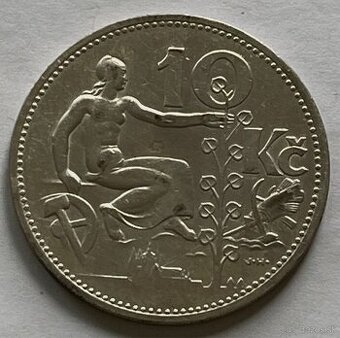 Československá Republika 1932 - 10 Kčs  Ag