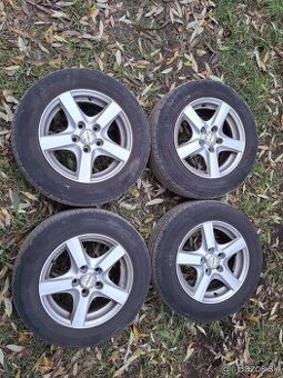 Hliníkové kolesá  5x108 r15  ET48  Su k nim aj srouby  Pneu