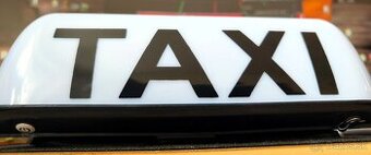 TAXI transparent na batériu, strešník, maják, lampa, sv