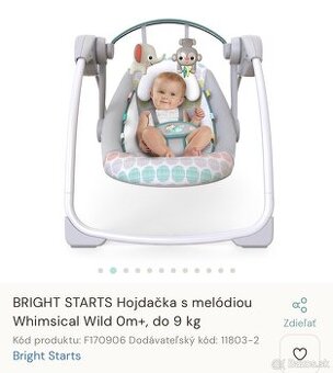 BRIGHT STARTS Hojdačka s melódiou