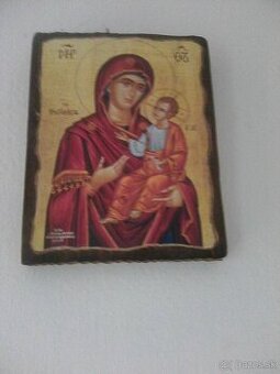 Predám drevený obrázok Madony.
