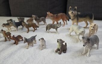 Vlky Schleich a Papo